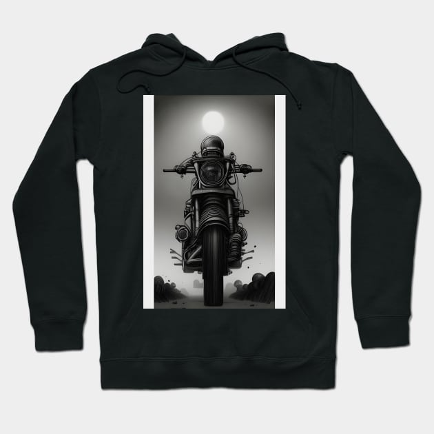 Moto chopper from the future №0017 Hoodie by Elba from Ukraine